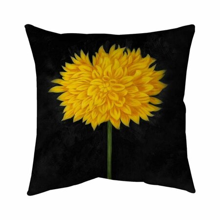 BEGIN HOME DECOR 20 x 20 in. Yellow Chrysanthemum-Double Sided Print Indoor Pillow 5541-2020-FL111